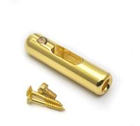 Puente de tubo de guitarra individual de metal con revestimiento negro/dorado/plateado para músicos que buscan sonido, 41,5 x 8,5 mm