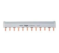 Hager Puente de unión de lengüeta 4P 10 mm² 63A 12M gris