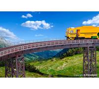 Puente De Viga De Acero Curvado, Vía Única HO/OO Gauge Kibri 39706