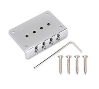 Puente Fijo de 4 Cuerdas Para Guitarras Eléctricas Cigarbox, Bajo y Ukulele, Zinc Aleación, Ajuste de Intonación y Altura - Durabilidad y Protección Contra Corrosión, Reemplazo (Pago)