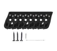 Puente fijo de guitarra de 8 cuerdas, separación de puentes de metal de 0.34 pulgadas Partes de reemplazo de puentes de metal para guitarra eléctrica (negro)