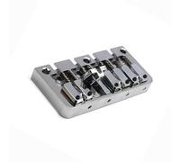 Puente fijo para bajo plateado de 4 cuerdas abatible hacia arriba encordado a través de la parte inferior del cuerpo espaciado de cuerdas de 19.5 mm Puente Guitarra Principiantes