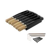 Puente fijo para guitarra de 6 cuerdas, 10,5 mm, distancia entre cuerdas, aleación de metal, sin cabeza para mejorar la jugabilidad, durabilidad, sillines sin cabeza