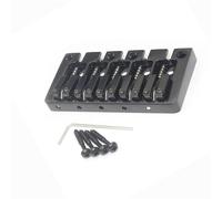 Puente Genérico Guitarra Acústica Puente abatible para bajo de 5 cuerdas 95.5 x 46 mm cuerpo a través de la parte inferior espaciado entre cuerdas: 16.5 mm negro