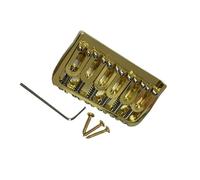Puente Genérico Guitarra Acústica Puente de latón rígido de 6 cuerdas cuerpo dorado resistente al desgaste trastes fijos para guitarra eléctrica estilo HS piezas de cordal