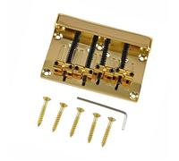 Puente Genérico Guitarra Acústica Puente fijo estilo vintage para bajo de 4 cuerdas dorado