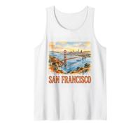 Puente Golden Gate de San Francisco, California, Vintage Camiseta sin Mangas