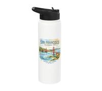 Puente Golden Gate de San Francisco, California, vintage Stainless Steel Insulated Water Bottle