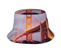 Puente Golden Gate De San Francisco Mujer Hombre Sombreros De Cubo Rápido Secado Gorro Playa Protección UV Sombrero De Sol para Playa Verano Camping Aire Libre
