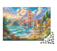 Puente Golden Gate Puzzle 1000 Piezas para La Familia-Rompecabezas Difícil, Apto para Adultos Y Adolescentes A Partir De 14 Años 38x26cm/1000pcs