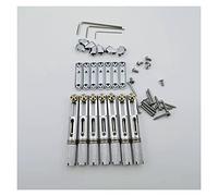 Puente guitarra eléctrica Puente De Guitarra Sin Cabeza En Forma De Abanico De 6,7,8, 9 Cuerdas Guitarra Eléctrica Puente De Ventilador De Latón Fijo Único(Color:CR 7 Strings)