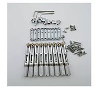 Puente guitarra eléctrica Puente De Guitarra Sin Cabeza En Forma De Abanico De 6,7,8, 9 Cuerdas Guitarra Eléctrica Puente De Ventilador De Latón Fijo Único(Color:CR 9 Strings)