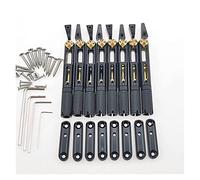 Puente guitarra eléctrica Puente De Guitarra Sin Cabeza Sin Cabeza Negra Fretón Fret- Single Puentes De Ventilador De Latón Fijo Para 6,7,8, 9 Cuerdas De Guitarra Eléctrica (Color : 8 Strings)