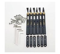 Puente guitarra eléctrica Puente De Guitarra Sin Cabeza Sin Cabeza Negra Fretón Fret- Single Puentes De Ventilador De Latón Fijo Para 6,7,8, 9 Cuerdas De Guitarra Eléctrica (Color : 6 Strings)