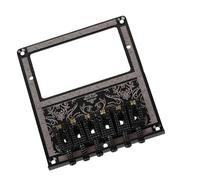 Puente Humbucker Para Guitarra Eléctrica Negra Con Sillín Y Patrón De Flores De Cuadrícula Cuadrada. reemplazo de guitarra puente(A)