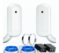 Puente inalámbrico, 2 km 5.8 G punto a punto para exteriores, puentes WiFi CPE de largo alcance para PtP/PtMP con antena de alta ganancia de 12DBI, adaptador PoE, puerto Ethernet RJ45, paquete de 2