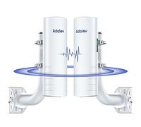 Puente inalámbrico con puertos Gigabit dobles para extensión de 5 km, AdaLov CPE361 Puentes inalámbricos punto a punto para exteriores con antena de alta ganancia de 14 DBI, puente WiFi de 5.8 G CPE