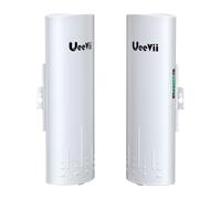 Puente inalámbrico Gigabit, UeeVii CPE820 5.8G 1 Gbps Punto a Punto WiFi CPE al Aire Libre con Antena de Alta Ganancia de 16 dBi, Rango Largo de hasta 3 km, Impermeable IP65, Paquete de 2