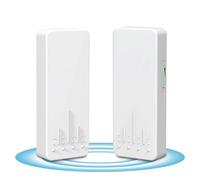 Puente inalámbrico para Exteriores, enrutador de Puente Ethernet inalámbrico Punto a Punto WiFi de transmisión NICGIGA 5.8G 4KM, con 2 Puertos LAN Gigabit RJ45, Paquete de 2 CPE, Plug and Play.