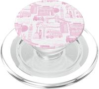 Puente London Pink Toile Big Ben Taxi Guard Tower Bridge PopSockets PopGrip para MagSafe