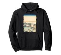 Puente Nihonbashi en Edo Hokusai Vintage Retro Arte Japonés Sudadera con Capucha