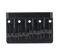 Puente para bajo Elctrico, Placa Base Ms Gruesa, Estilo Retro, Puente para bajo de 4 Cuerdas, Monturas Ajustables con Llave Hexagonal para bajo Jazz J Bass (BLACK