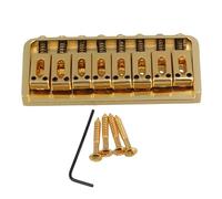 Puente plateado de 8 cuerdas for guitarra eléctrica con llave for tornillos(Gold)