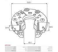 AS-PL ARC5206S Rectificador, alternador