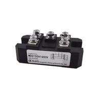 Puente rectificador trifásico de 150 A y 1600 V MDS150A1600V 12 V, 24 V, 36 V, 48 V, 220 V, 480 V, 600 V CA-CC, módulo de alta potencia(Radiator HS2095)