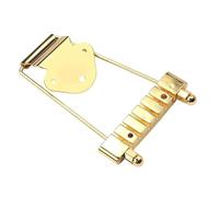 ＡＷＨＡＯ Puente Retenedor de Cuerdas para Guitarras de 6 Cuerdas, Fácil Instalación, Pieza de Repuesto Metálica, Placa de Tracción para Guitarras Archtop de Ja, Oro