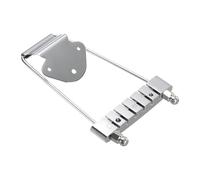 ＡＷＨＡＯ Puente Retenedor de Cuerdas para Guitarras de 6 Cuerdas, Fácil Instalación, Pieza de Repuesto Metálica, Placa de Tracción para Guitarras Archtop de Ja, Plata