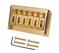 Puente rígido de 6 cuerdas para guitarra, piezas de repuesto para llave en forma de W/L y tornillos, guitarras eléctricas, bajo, ukule