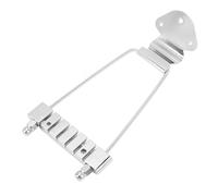 Puente Trapecio para Guitarra, Sillín de Marco Abierto para Guitarra Acústica Cromada Ajustable con Tornillos a Juego, Repuesto de Cordal de Metal para Guitarras Eléctricas de 6