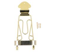 Puente Trapezoidal para Guitarra Acústica de 4 Cuerdas, Acero Aleado, Ajustable, Color Dorado - Resistente y Duradero, Instalación Fácil, Ideal para Guitarras Jazz y Semi Hollow