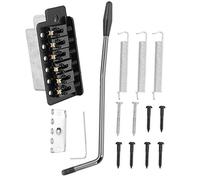 Puente Tremolo Sólido, Fuerte y Duradero para Crear un Vibrato Real a mano. (Negro)