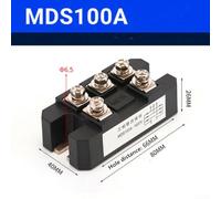Puente trifásico MDS20A del rectificador a MDS1200A, 1600V con características a prueba de calor para la operación segura (MDS100A (tipo 1))