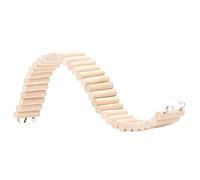 Puentes largos de madera para hámster sirio mejorados, hámster enano, escalera flexible, juguetes para escondite, jaula para hámsteres, rampa para escalar, puente de animales, piscina