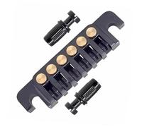 Puentes Y Selletas De Guitarra Conjunto De Puente Barras De Tope Y Cordal Con Pernos De Repuesto Para Guitarras Eléctricas LP De 6 Cuerdas(Black)