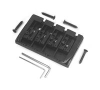 Puentes Y Selletas De Guitarra Puente De Cuerdas De Doble Propósito Para Bajo De 4 Cuerdas Con Código De Bloqueo Trasero(Black)