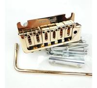 Puentes Y Selletas De Guitarra Puente De Trémolo Doble Oscilante Dorado De 2 Postes Para Guitarra Eléctrica ST