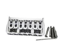 Puentes y sillines de guitarra, 7 cuerdas, puente fijo, accesorios para guitarra, color negro (plata)