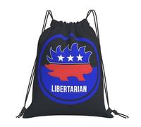Puercoespín Libertario Unisex Bolsa De Deporte Ajustable Mochila De Cuerdas Gran Capacidad Bolsa De Gimnasio Para Viaje Senderismo Playa