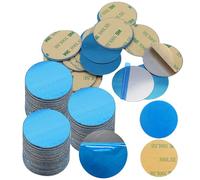 PUERFOCA 200 placas de metal autoadhesivas para figuras Tonie, placas de metal para imanes, base adhesiva redonda para imanes, placa magnética ultrafina para soporte de teléfono móvil