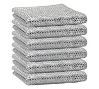 PUERFOCA 6 Piezas Paños de Alambre Multiusos, Trapos Limpieza para Suciedad difícil, Paño de Limpieza Reutilizable de Alambre de Cocina, para Cubiertos, Fregaderos, Estufas(Doble Capa, 20x20 cm)