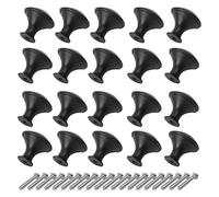 PUERHUACI Pomo de Armario Redondo 20 Piezas Tirador para Cajón, Pomos y Tiradores de Muebles, 30mm Pomos Redondos Pomos y Tiradores Vintage Negro