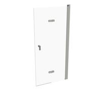 Puerta plegable HÜPPE Design pure, fijación derecha, anchura 900mm, altura 1900mm, instalación sobre plato de ducha y suelo alicatado, 8P0904087321, Cabinas de ducha: Color de perfil plata mate ESG cl