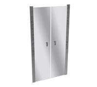 Puerta abatible cuadrada pura de diseño HÜPPE en nicho, ancho: 100 cm altura:...