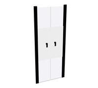 Puerta abatible cuadrada pura de diseño HÜPPE en nicho, ancho: 80 cm altura: ...