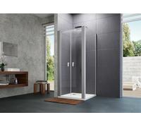 Puerta abatible cuadrada pura de diseño HÜPPE para pared lateral, ancho: 90 c...