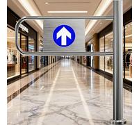 Puerta abatible de cierre automático, puerta de rebote con resorte, apertura manual de 90°, entrada peatonal, 50100 cm, ancho ajustable para mercados, fábricas, parques, lado derecho, 80 x 100 cm